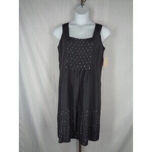 Coldwater Creek Sz 12 Dress Gray Sequin Bead Sleeveless Party Cocktail Glam New